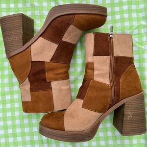 Universal Thread patchwork boots